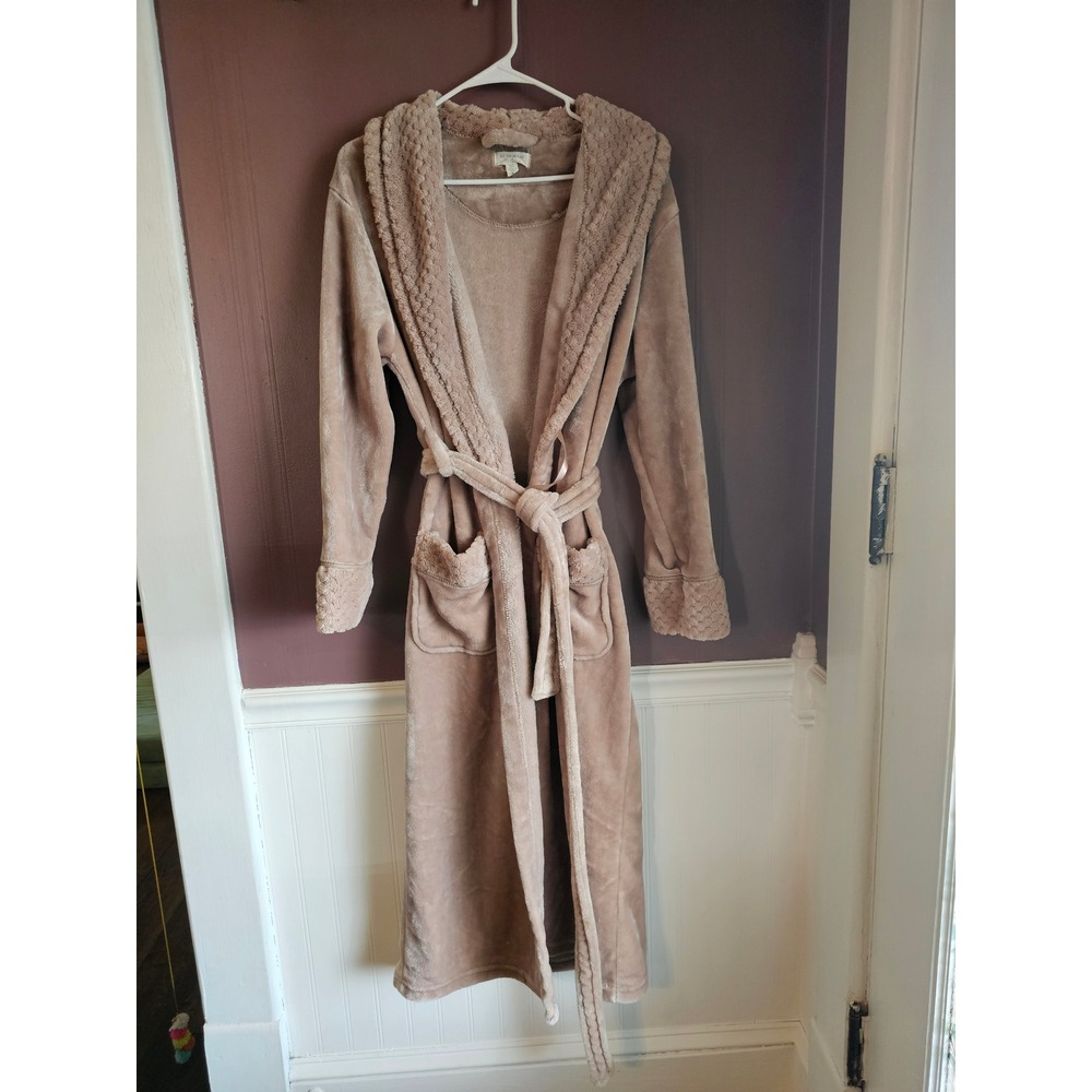 Richie House Womens Plush Fleece luxuary Robe Soft Bathrobe Size M nude pink